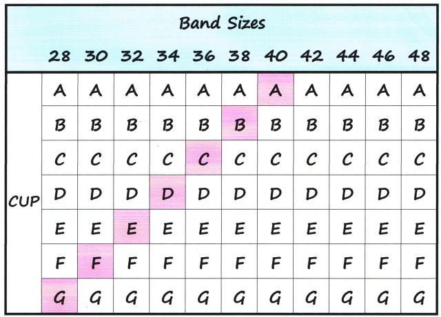 About drafting the Merckwaerdigh Method standard bra sizes
