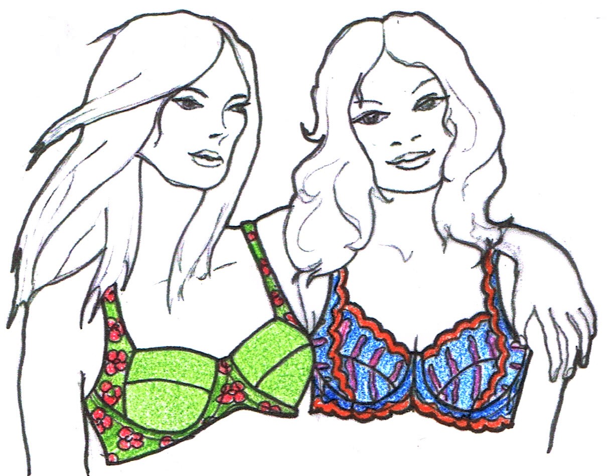 How to draft new bra band designs with the Merckwaerdigh e-course