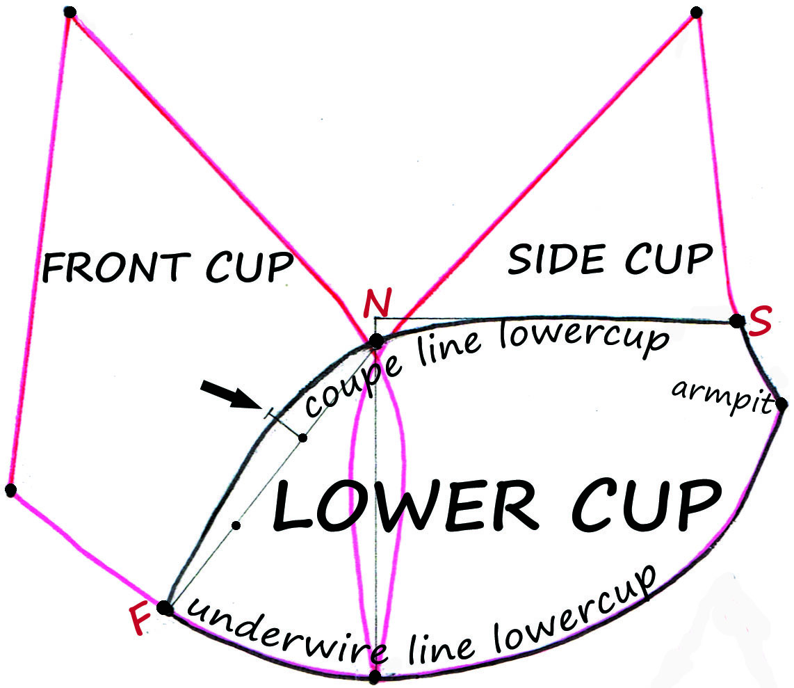How to shift the bra Coupe Line to DIAGONAL in the Merckwaerdigh e